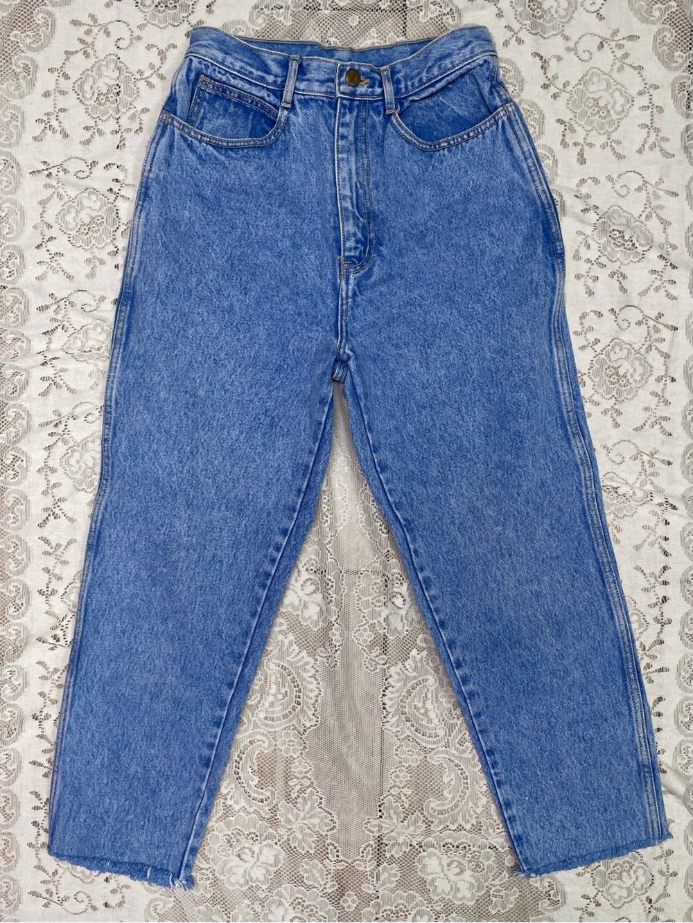 Gitano | Vintage 80s 90s Short High-Rise Bright Blue Mom Jeans